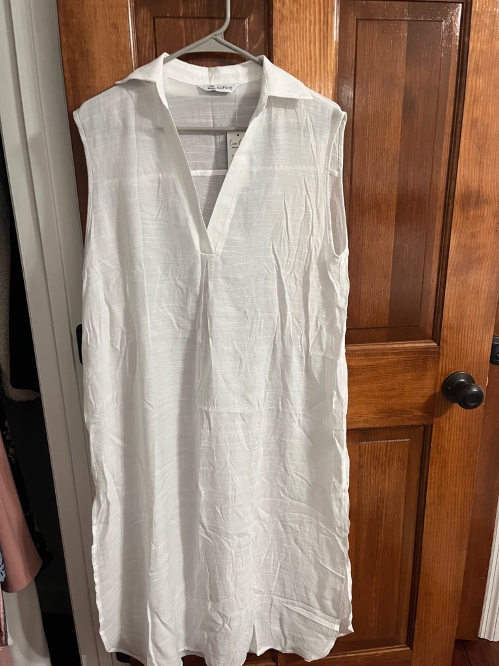 White Sleeveless Swim Coverup